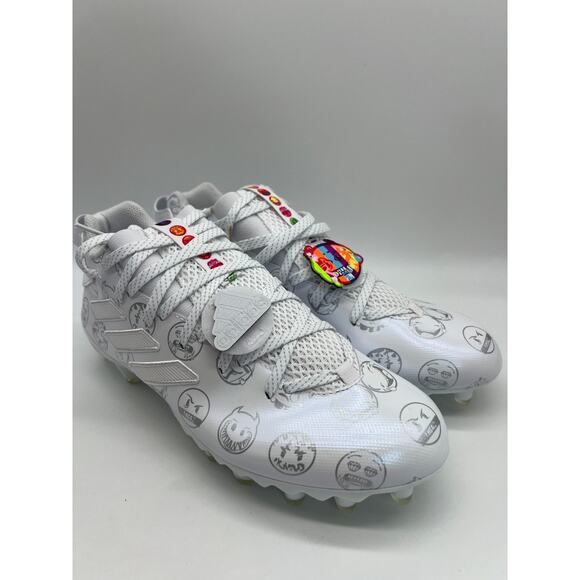 Adidas Freak 22 Big Mood Football Cleats White Silver Emoji GX7983 Size 10 New - Picture 11 of 16